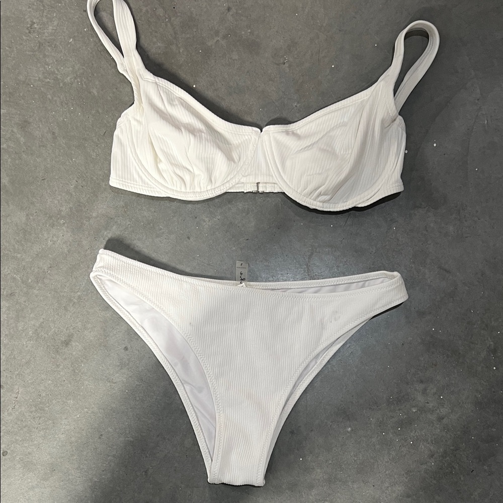Cupshe Elegant White Bikini Set
